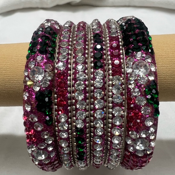 Elegant Crystal Bangle Set - Picture 3 of 3